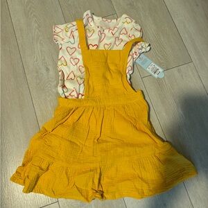 Cat & Jack Girl’s Yellow Skirt/Skort Set Size 5T
